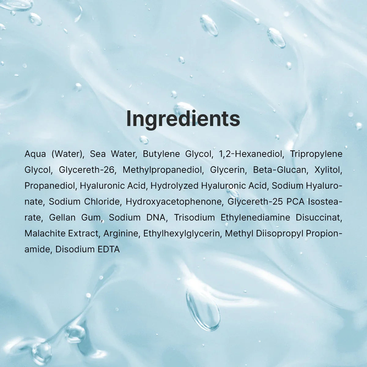 Dr. Althea Aqua Marine Jelly Mist — key hydrating ingredients