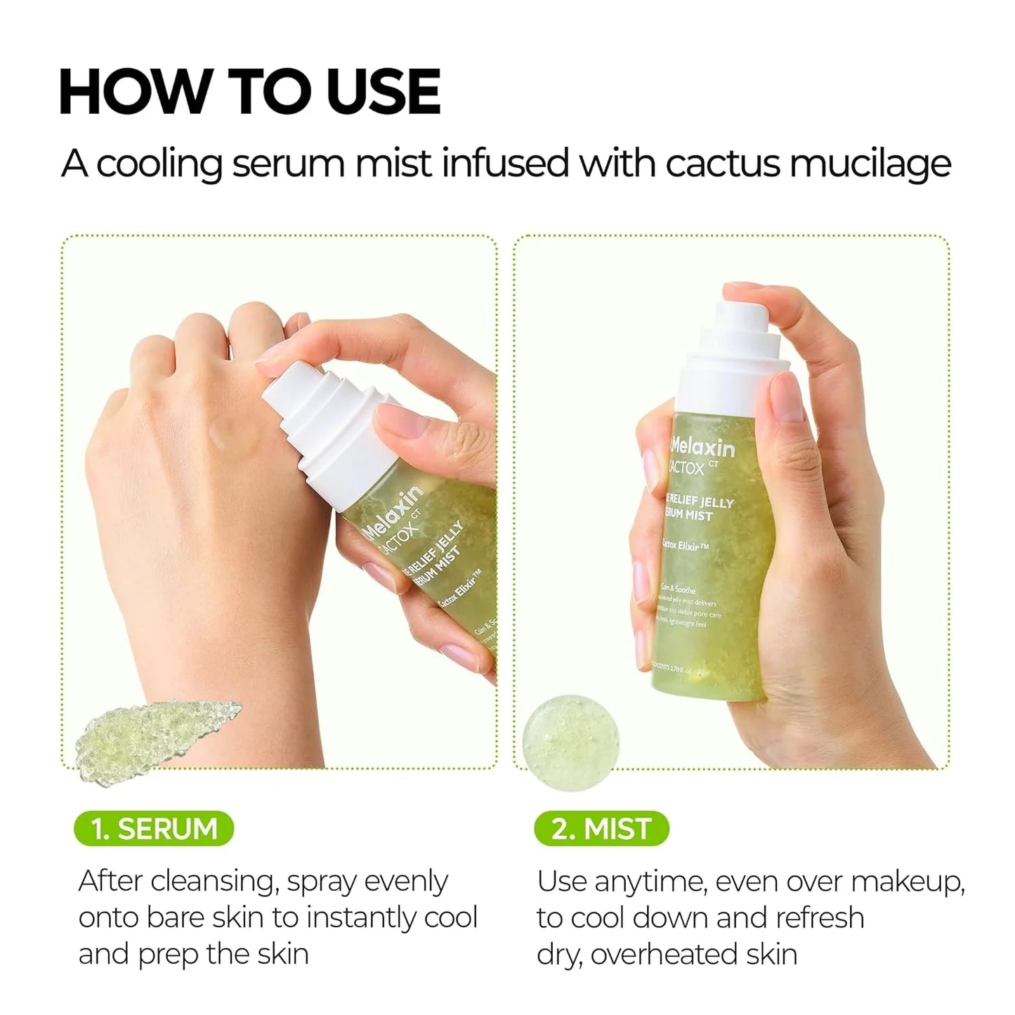 Dr.Melaxin Cactox Pore Relief Jelly Serum Mist — refreshed pore care