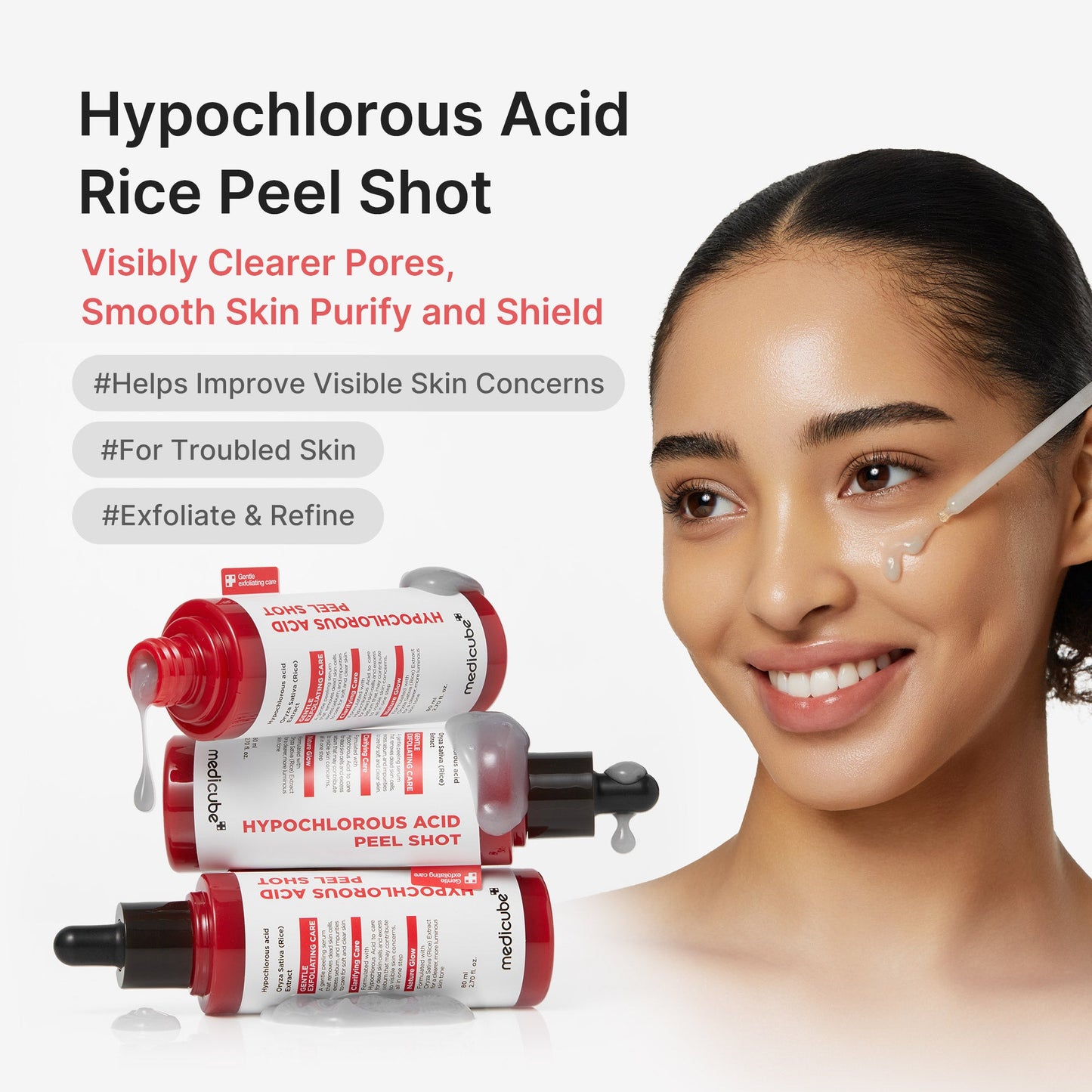 Medicube Hypochlorous Acid Rice Peel Shot benefits