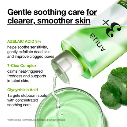 Azelaic 3 Cica Skin Clarifying Toner with azelaic acid and cica for soothing and clarifying skin.