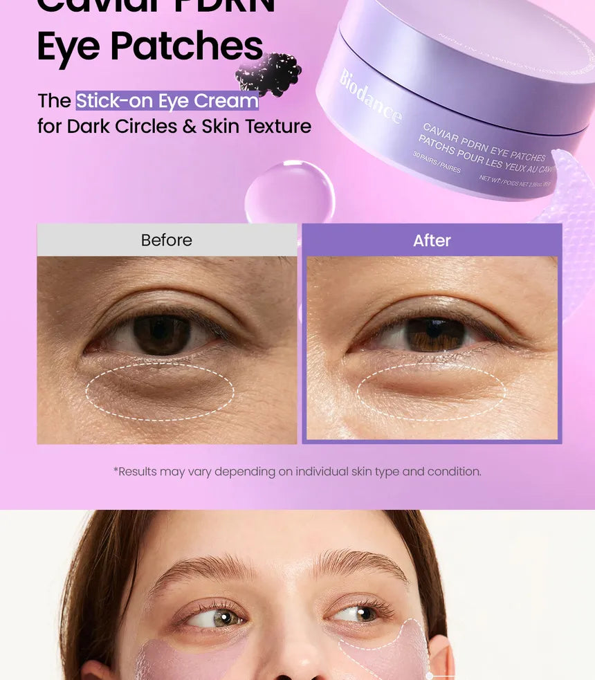 Biodance Caviar PDRN Eye Patches - hydrogel fit