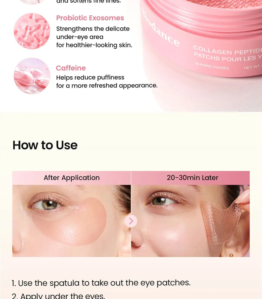 Biodance Collagen Peptide Eye Patches - benefits