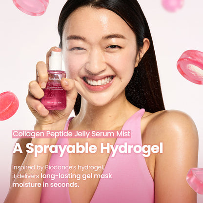 Biodance Collagen Peptide Jelly Serum Mist in use