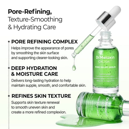 Dr.Melaxin Cactox CT Pore Relief Serum - 80ml - product benefit image 2