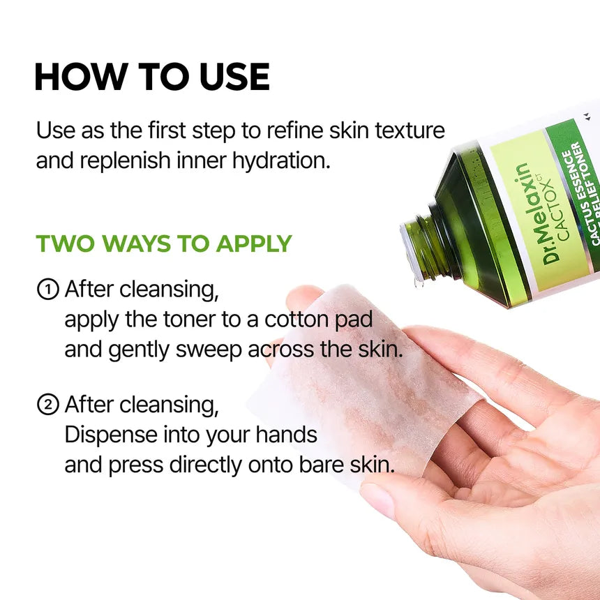 Dr.Melaxin Cactox CT Cactus Essence Pore Relief Toner - 150ml - product benefit image 2