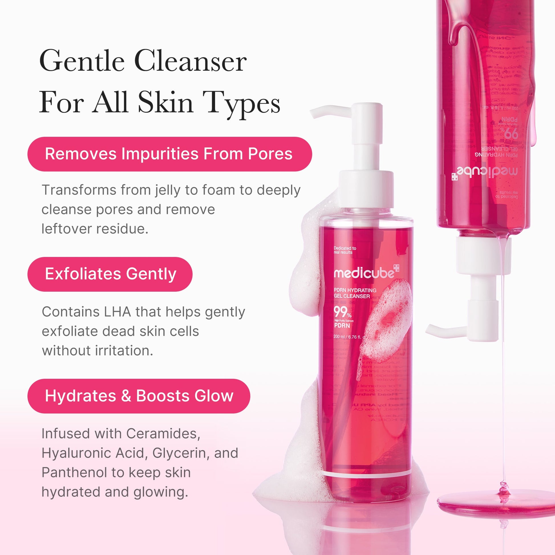 Medicube PDRN Hydrating Gel Cleanser texture