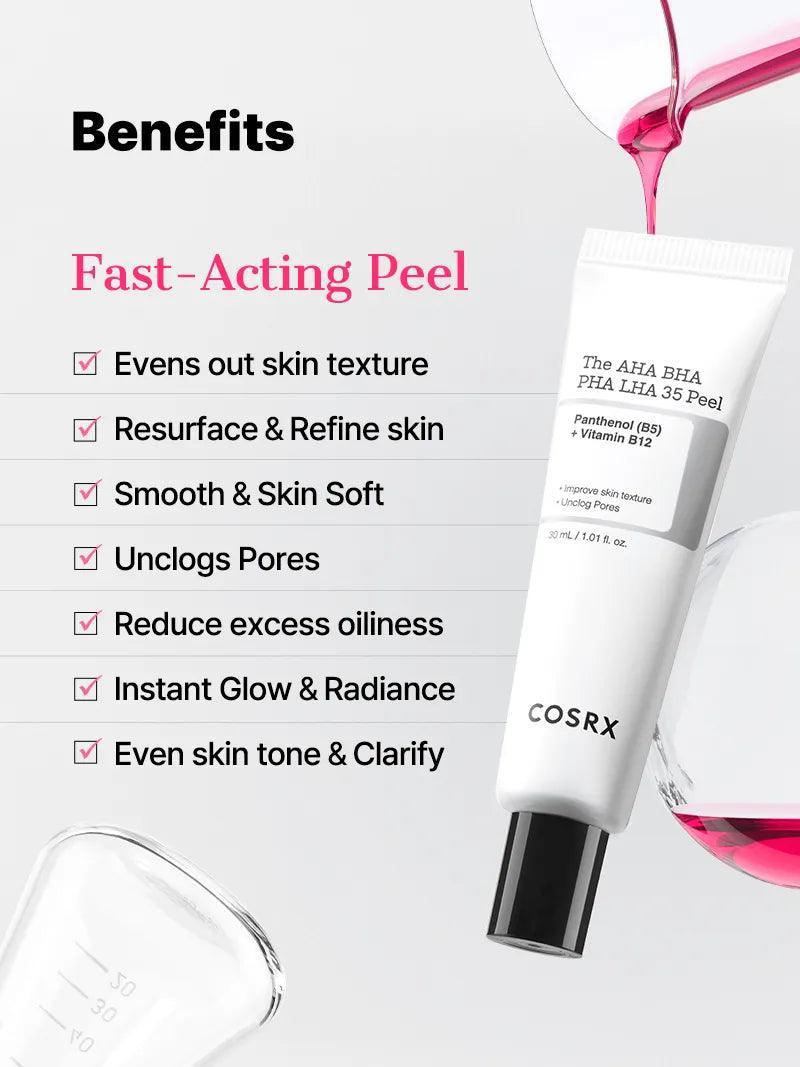 COSRX The AHA BHA PHA LHA 35 Peel key ingredients