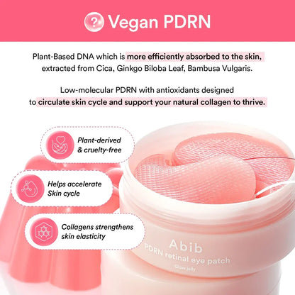 Abib PDRN Retinal Eye Patch Glow Jelly – Caffeine De-Puffs Tired Under-Eyes