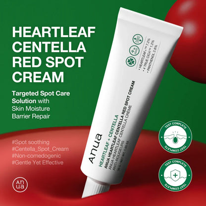ANUA Centella Red Spot Cream — centella asiatica soothes irritation and calms redness
