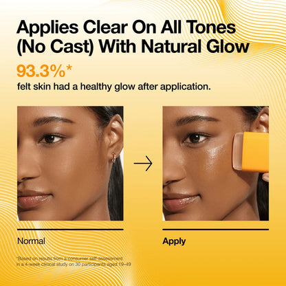 ANUA Invisible Glow Finish Sunscreen Stick SPF 50+ — blends in clear with no white cast