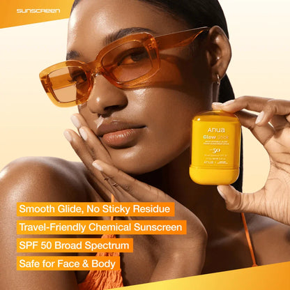 ANUA Invisible Glow Finish Sunscreen Stick SPF 50+ — easy to reapply over makeup and on the go
