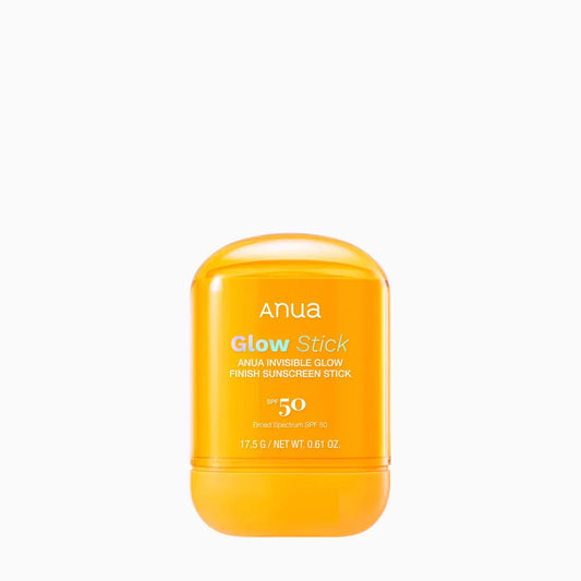 ANUA Invisible Glow Finish Sunscreen Stick SPF 50+ — glow-finish sunscreen stick for easy reapplication