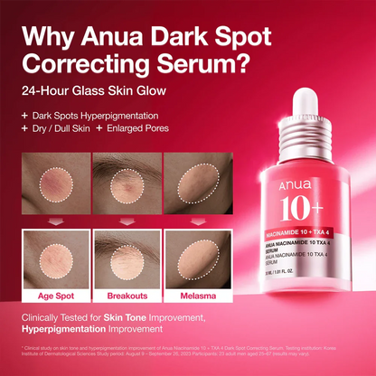 ANUA Niacinamide 10% + TXA 4% Serum — 4% tranexamic acid helps even out skin tone