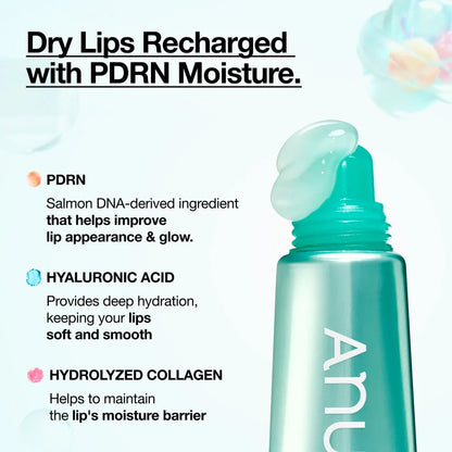 ANUA PDRN Hyaluron Lip Serum — leaves a soft, glossy, non-sticky finish