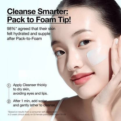ANUA PDRN Hyaluronic Acid Moisturizing Cleansing Foam — mildly acidic low-pH formula respects the skin barrier