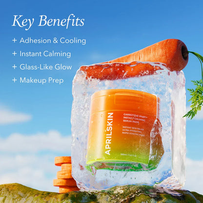 APRILSKIN Carrotene IPMP Instant Calming Serum Pads dual-textured for sweep and polish