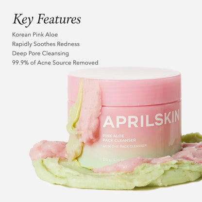 APRILSKIN Pink Aloe Pack Cleanser — pack cleanser that cleanses and soothes skin