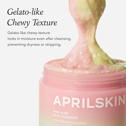 APRILSKIN Pink Aloe Pack Cleanser soothes redness while cleansing