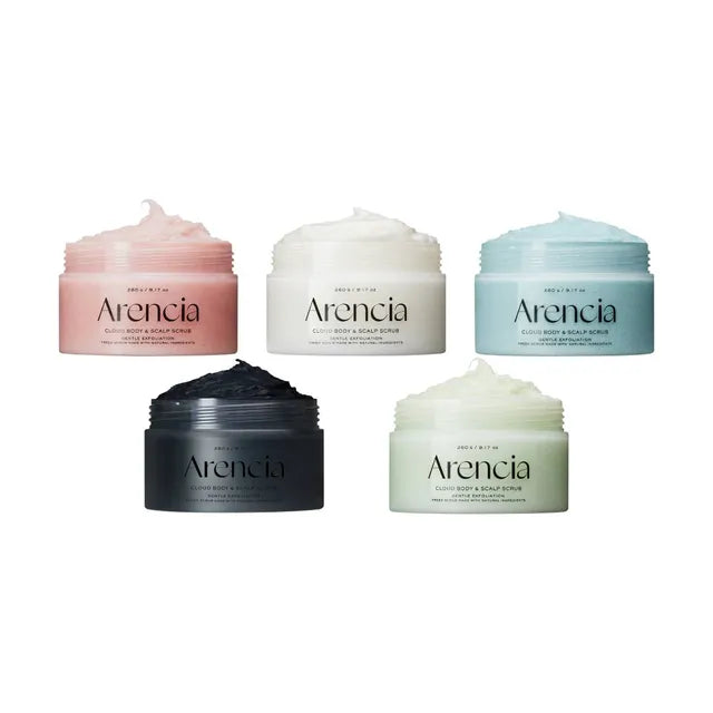 Arencia Cloud Body & Scalp Scrub - gentle exfoliating body and scalp scrub