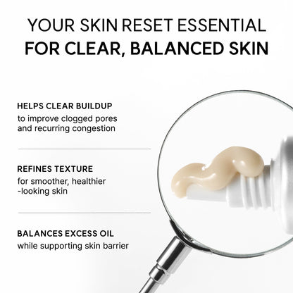 Refines the look of congested pores