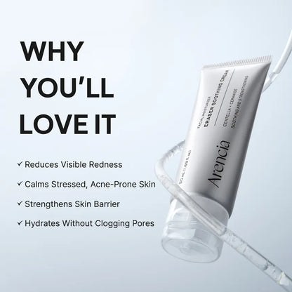 Fast-absorbing soothing cream texture