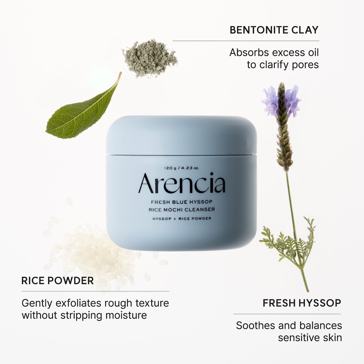 Balances sebum for combination, oily skin
