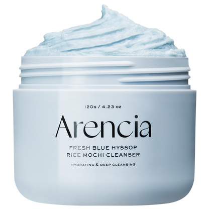 Arencia Fresh Blue Hyssop Rice Mochi Cleanser 120g - vegan Korean clarifying cleanser