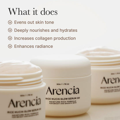 Arencia Rice Mucin Glow Serum 30 - jelly serum texture