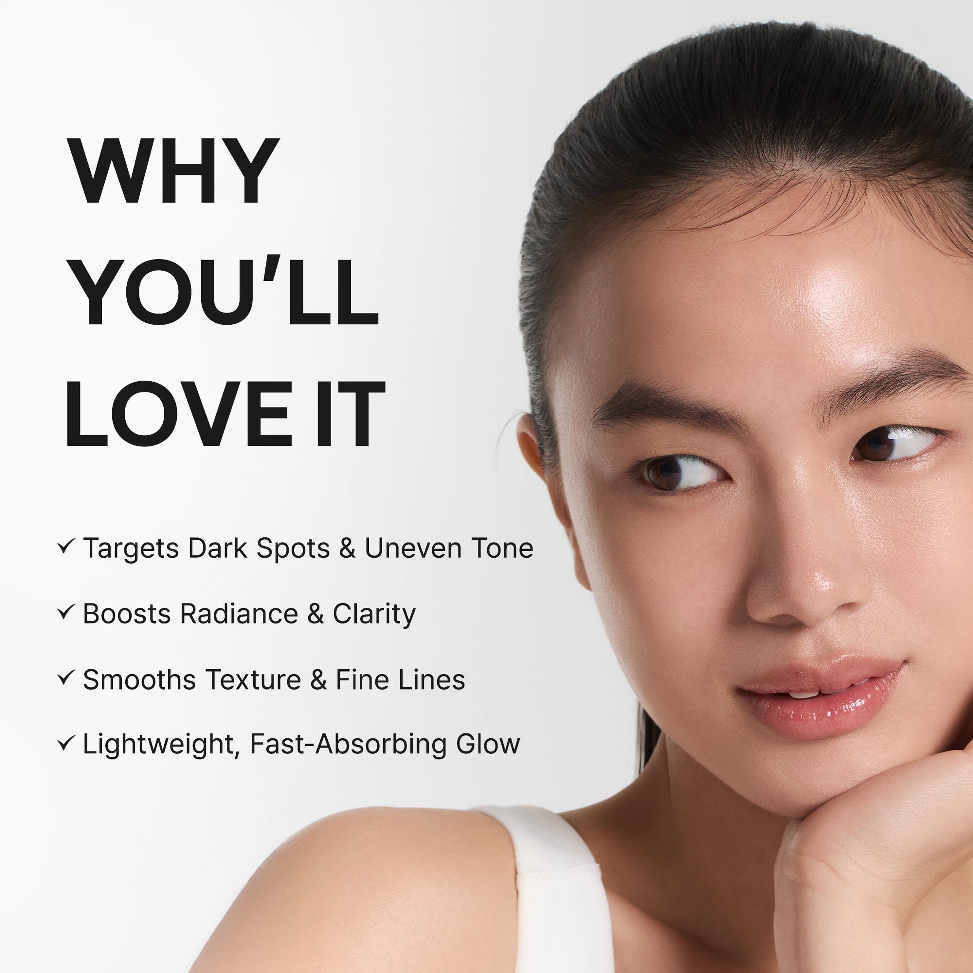 Lightweight, fast-absorbing serum texture