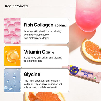 Take one BB LAB Collagen Powder S Plus stick daily, with or without water