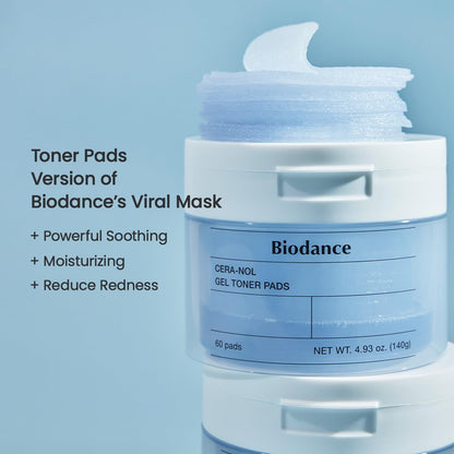 Biodance Cera-nol Gel Toner Pad exfoliating and soothing sides