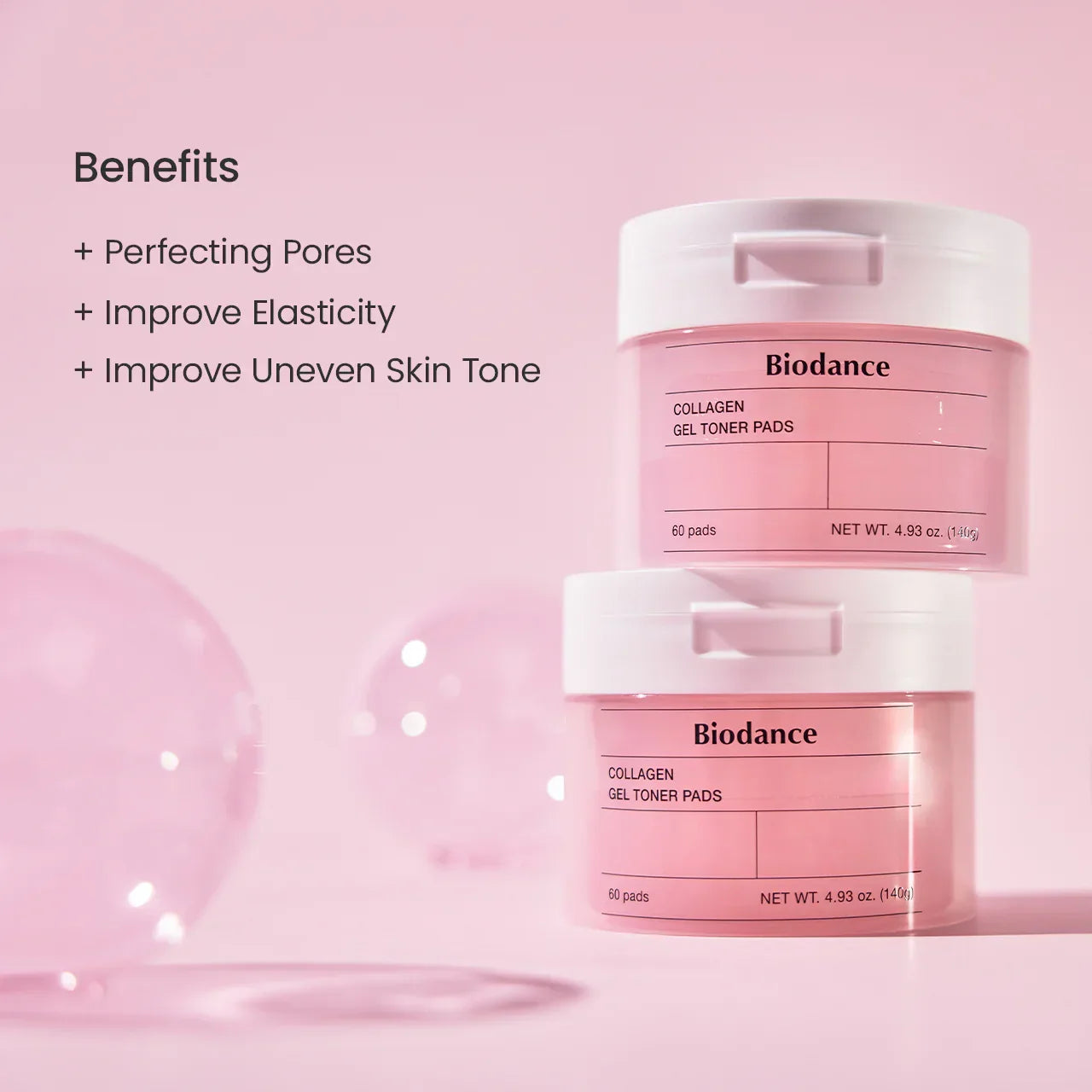Biodance Collagen Gel Toner Pad boosts skin elasticity