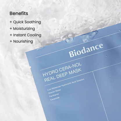 Biodance Hydro Cera-nol Real Deep Mask soothes dry sensitive skin