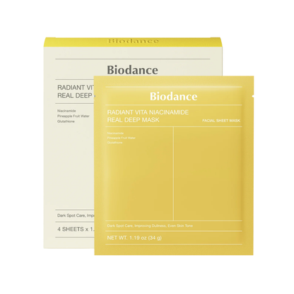 Biodance Radiant Vita Niacinamide Real Deep Mask 1ea — niacinamide hydrogel mask for radiant glow