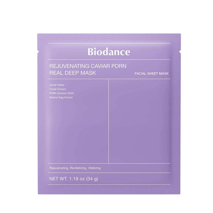 Biodance Rejuvenating Caviar PDRN Real Deep Mask 1ea — caviar PDRN hydrogel mask for firmer skin
