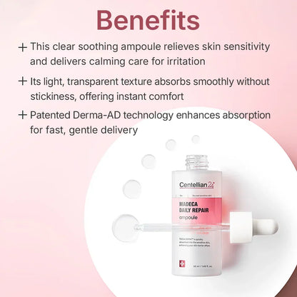 Smooth, lightweight texture of Centellian 24 Madeca Daily Repair Ampoule