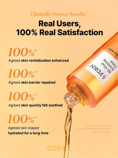 COSRX 5 PDRN B5 Vital Soothing Toner — helps strengthen the skin barrier