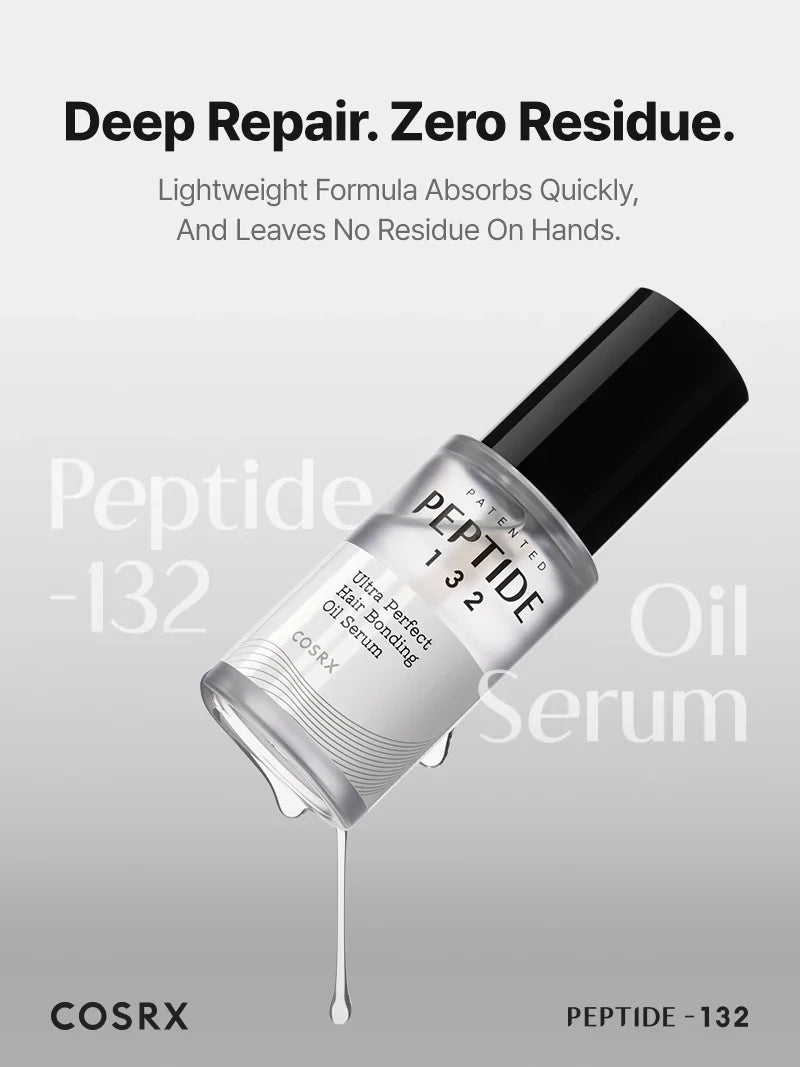 COSRX PEPTIDE-132 Ultra Perfect Hair Bonding Oil Serum — helps protect hair during styling