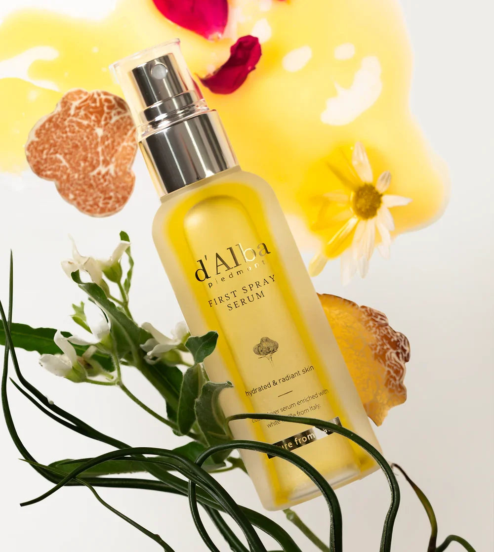 d'Alba White Truffle First Spray Serum — application