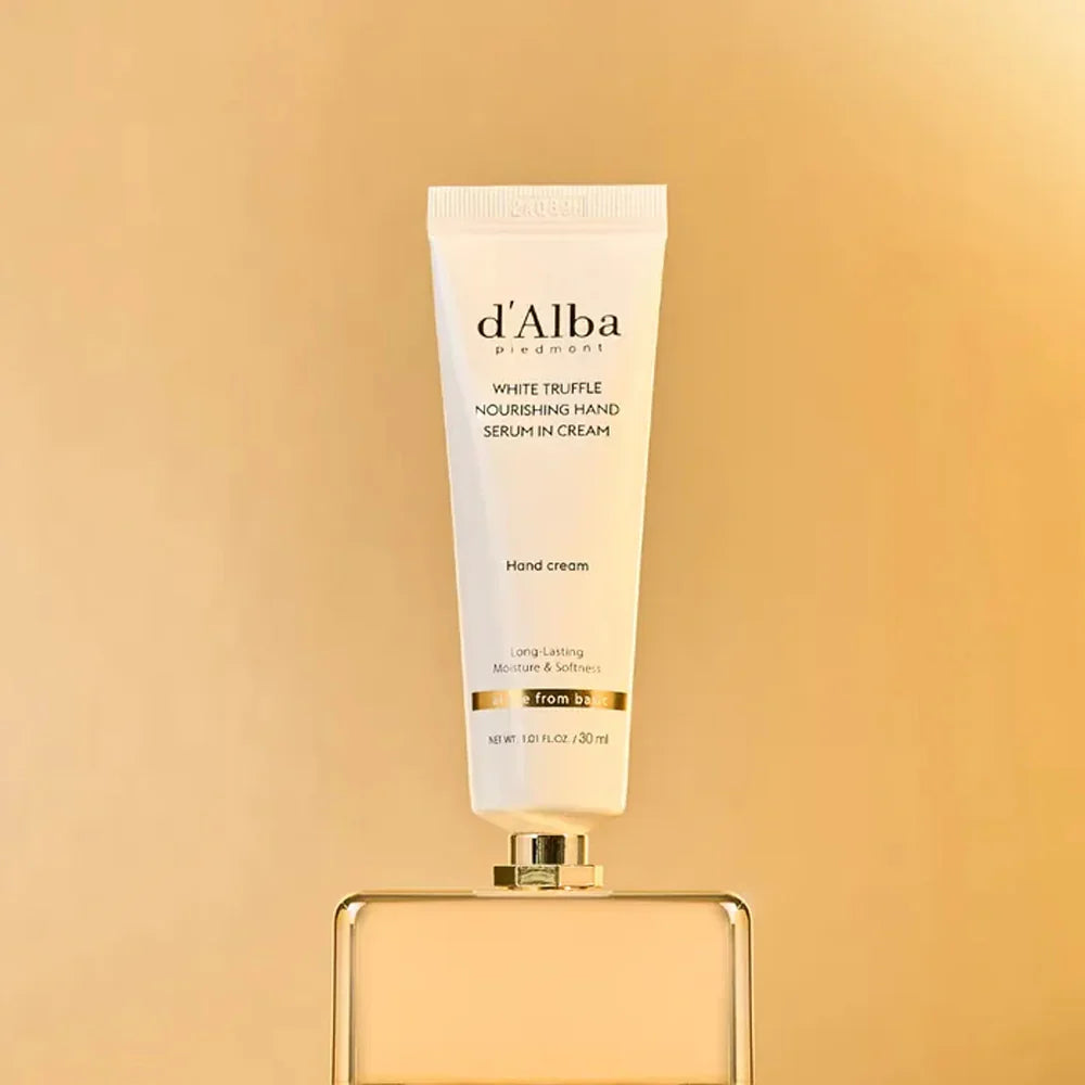 d'Alba White Truffle Nourishing Hand Serum in Cream — cream texture