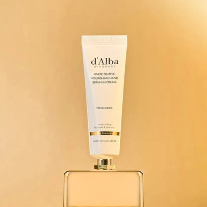 d'Alba White Truffle Nourishing Hand Serum in Cream — cream texture
