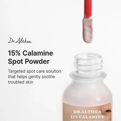 Dr. Althea 15% Calamine Spot Powder — dries out active pimples overnight