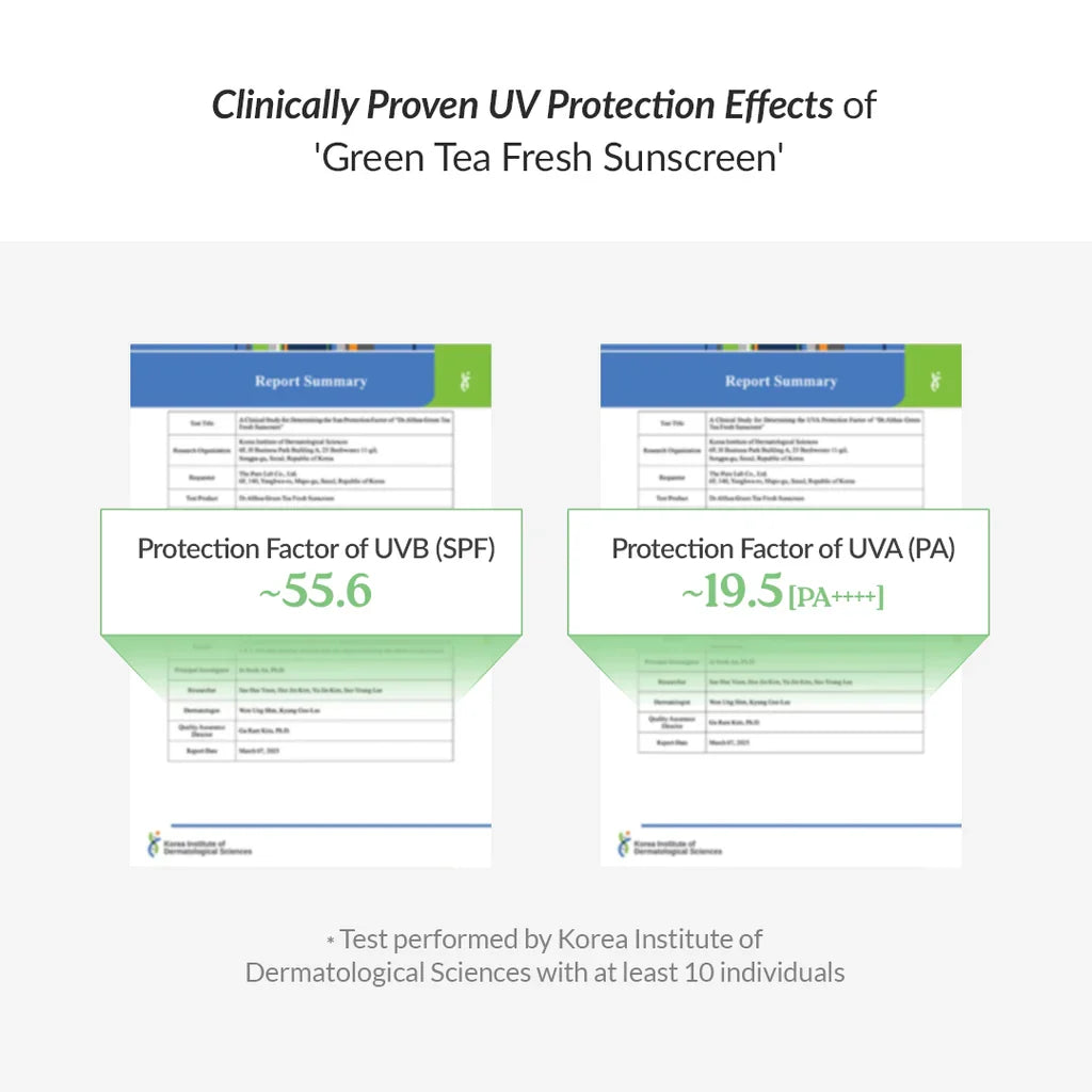 Dr. Althea Green Tea Fresh Sunscreen — broad-spectrum protection