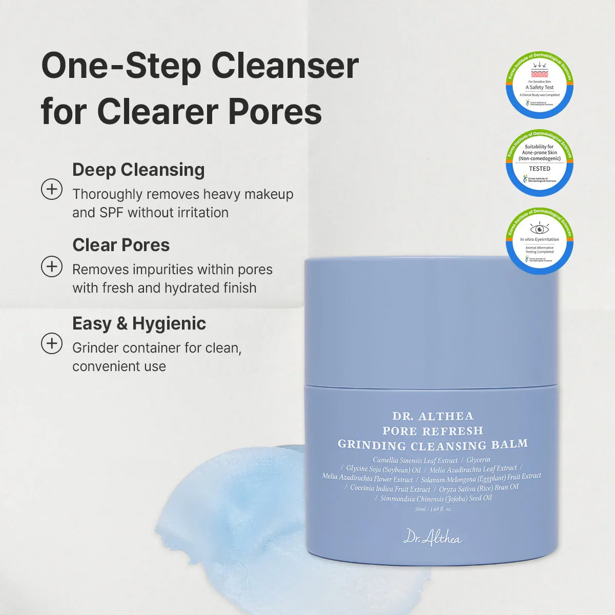 Dr. Althea Pore Refresh Grinding Cleansing Balm — balm-to-oil melting texture