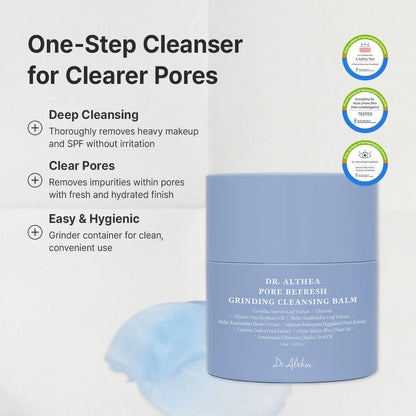 Dr. Althea Pore Refresh Grinding Cleansing Balm — balm-to-oil melting texture