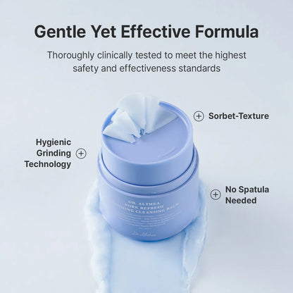 Dr. Althea Pore Refresh Grinding Cleansing Balm — spatula scooping the smooth balm