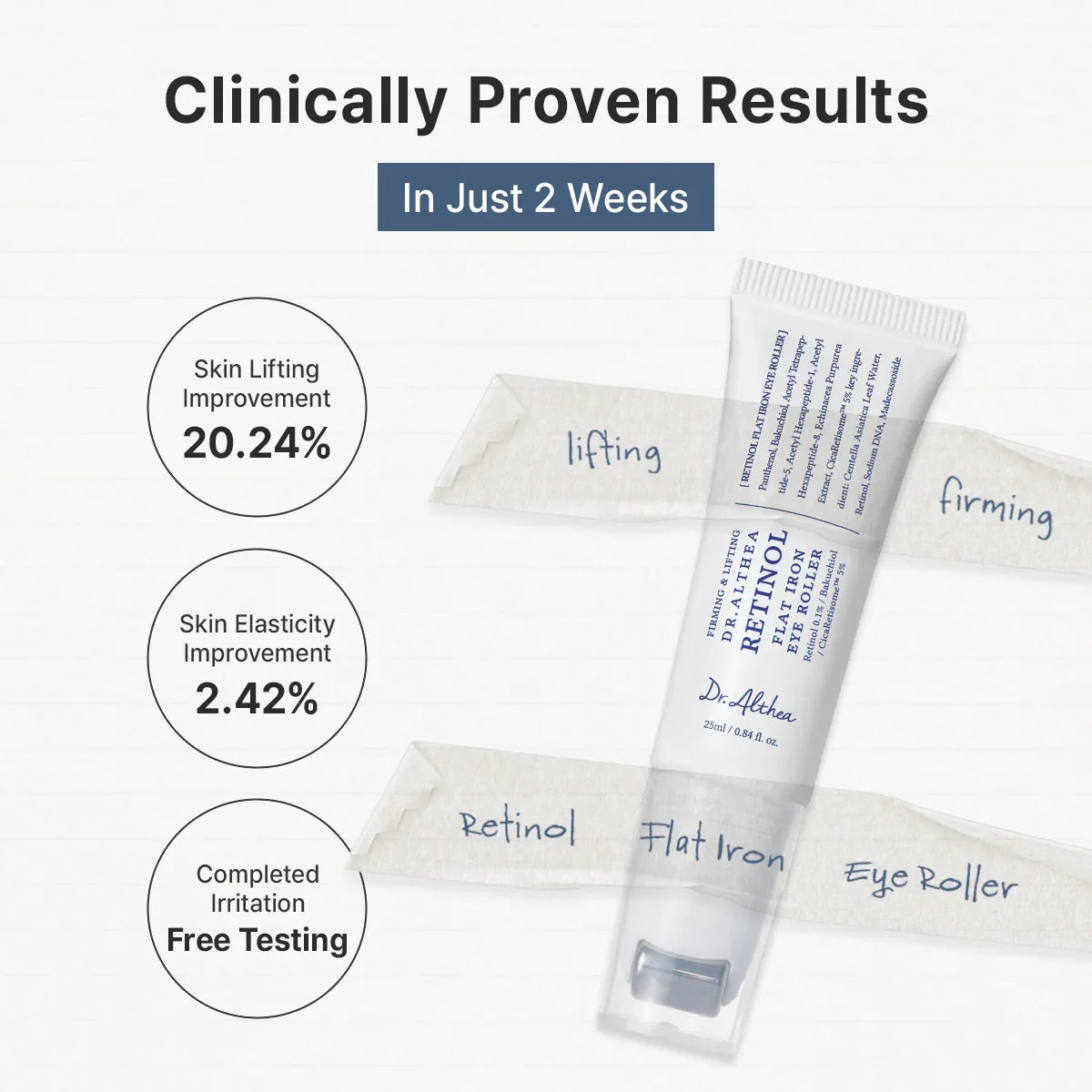 Dr. Althea Retinol Flat Iron Eye Roller — helps firm the eye contour