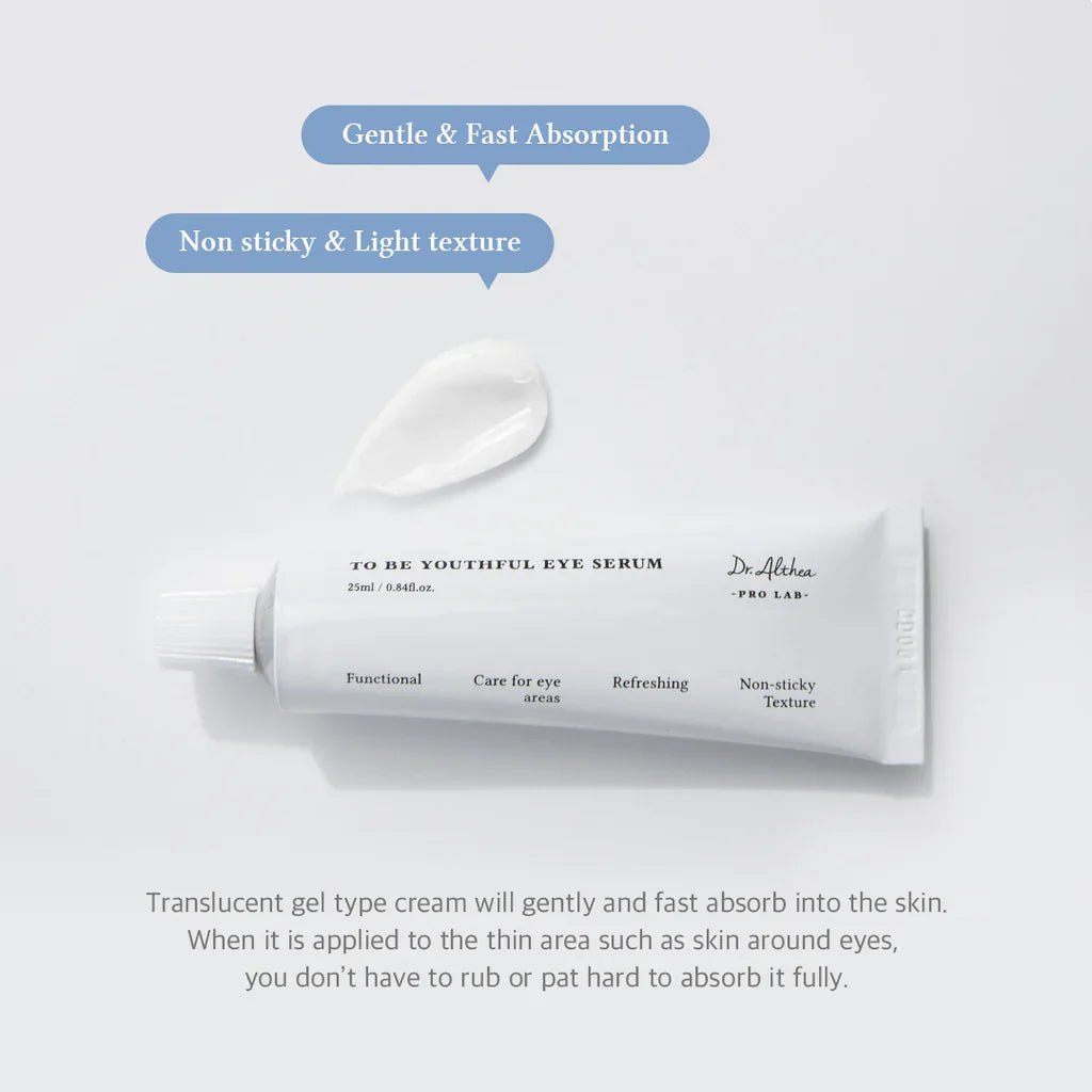 Dr. Althea To Be Youthful Eye Serum — applicator gliding along the eye contour