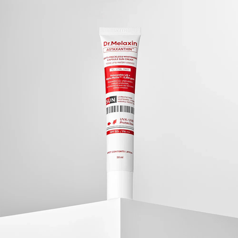 Dr.Melaxin Astaxanthin Freckle Capsule Sunscreen — lightweight texture