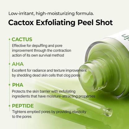 Dr.Melaxin Cactox Exfoliating Peel Shot Serum — gentle exfoliating peel